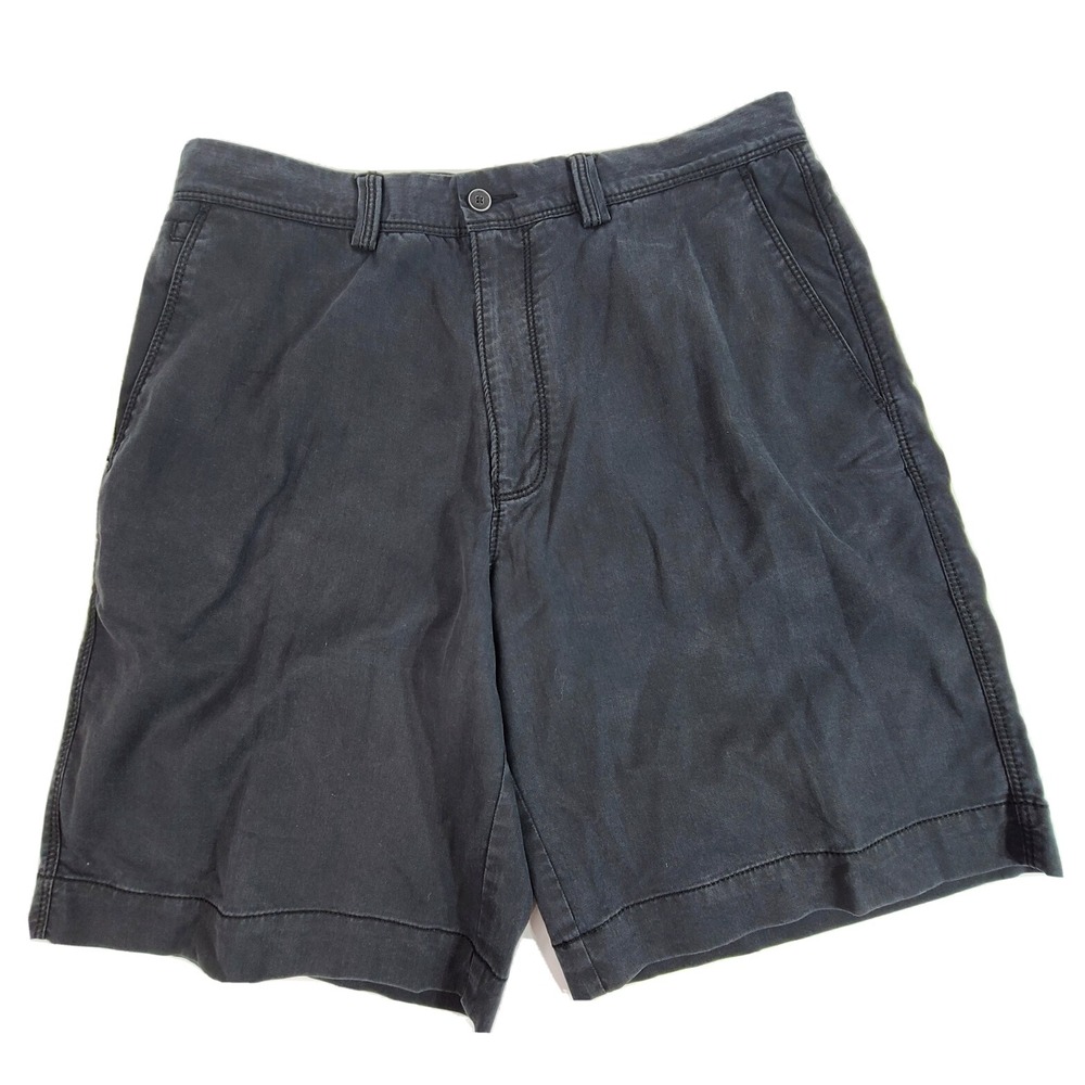 Tommy Bahama Relax Mens Size 32 Black Cotton/tencel Chino Stretch Shorts walking